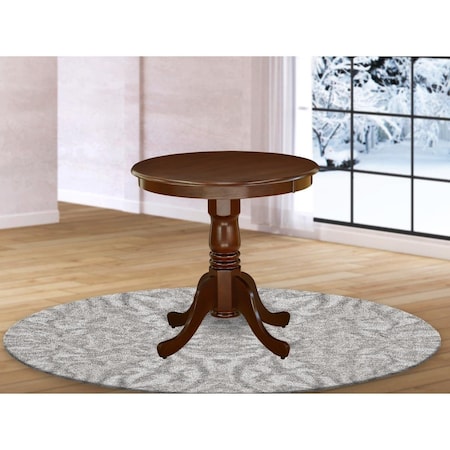 East West Furniture East West Furniture EMT-MAH-TP 30 in. Eden Round Rubber Wood Mahogany Dining Table EMT-MAH-TP